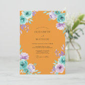 Invitation Mariage Peint de Souci Violet (Debout devant)