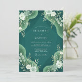 Invitation Mariage peint de vigne forestière (Debout devant)