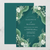 Invitation Mariage peint de vigne forestière (Devant / Derrière)