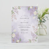 Invitation Mariage peint de violet pâle (Debout devant)
