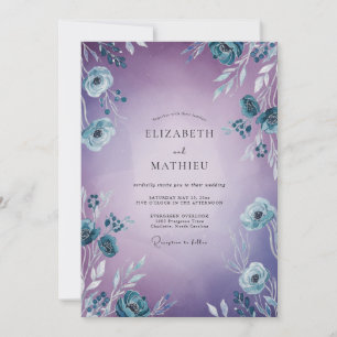 Invitation Mariage Peint en Acier Améthyste