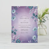 Invitation Mariage Peint en Acier Améthyste (Debout devant)