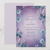 Invitation Mariage Peint en Acier Améthyste (Devant / Derrière)
