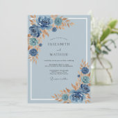 Invitation Mariage Peint en Acier Cuivre (Debout devant)