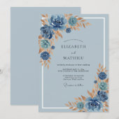 Invitation Mariage Peint en Acier Cuivre (Devant / Derrière)