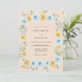 Invitation Mariage peint en blanc perle (Debout devant)