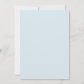 Invitation Mariage peint en bleu pêche poudré (Dos)