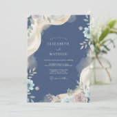 Invitation Mariage Peint en Crème d'Ardoise (Debout devant)
