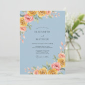 Invitation Mariage peint en or acier (Debout devant)