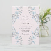 Invitation Mariage peint en rose pâle Celeste (Debout devant)