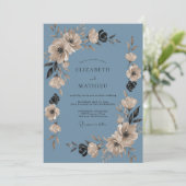Invitation Mariage Peint en Tan Acier (Debout devant)