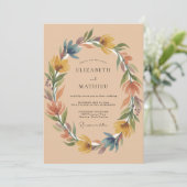 Invitation Mariage peint en terre cuite ocre (Debout devant)