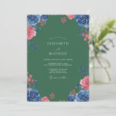 Invitation Mariage peint Hunter Coral (Debout devant)