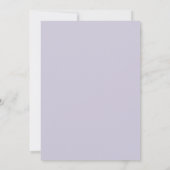 Invitation Mariage peint Pervenche Douce Lilas (Dos)