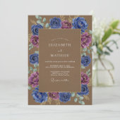 Invitation Mariage peint Sienne Améthyste (Debout devant)