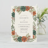Invitation Mariage peint Sienne Dahlia (Debout devant)