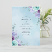 Invitation Mariage Peint sous le Ciel d'Améthyste (Debout devant)