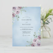 Invitation Mariage Peint sous le Ciel de Prune (Debout devant)