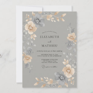 Invitation Mariage Peint sur Ardoise Champagne