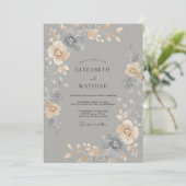 Invitation Mariage Peint sur Ardoise Champagne (Debout devant)