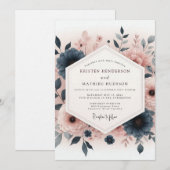 Invitation Mariage Peintre à la Saignée d'Ardoise (Devant / Derrière)