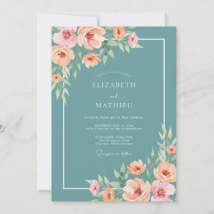 Invitation Mariage peintre de la Fleur de Thé