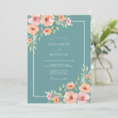 Invitation Mariage peintre de la Fleur de Thé (Debout devant)