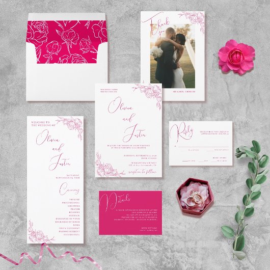 Invitation Mariage Peony Elegance