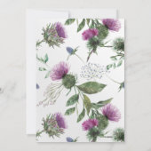 Invitation Mariage Personnalisable Chic violet chardon Floral (Dos)