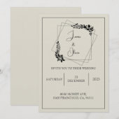 Invitation mariage personnalisable "Décembre Love Story" (Devant / Derrière)