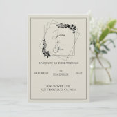 Invitation mariage personnalisable "Décembre Love Story" (Debout devant)