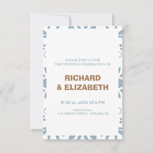 Invitation Mariage personnalisé (Devant)