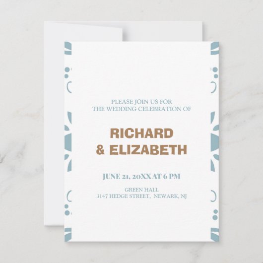 Invitation Mariage personnalisé (Devant)