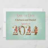 Invitation mariage personnalisé 2024 Enregistrer la date (Devant)