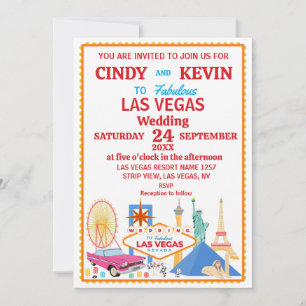 Invitation Mariage personnalisé à Las Vegas