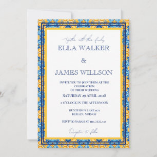 Invitation Mariage personnalisé avec carreaux marocains groov