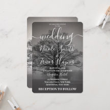 Mariage personnalisé avec silhouette d'arbre et br