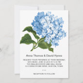 Invitation Mariage PERSONNALISÉ BLUE HYDRANGEA PERSONNALISÉ (Devant)