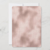 Invitation Mariage personnalisé Blush Pink Rose Gold (Dos)