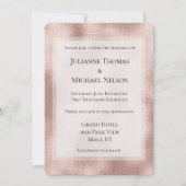 Invitation Mariage personnalisé Blush Pink Rose Gold (Devant)