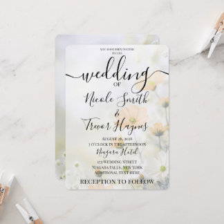 Invitation Mariage personnalisé de fleurs orange simples
