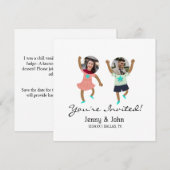 Invitation Mariage personnalisé drôle ajouter photo mariée & (Devant / Derrière)