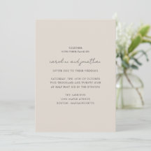 Mariage Personnalisé Écriture Élégante Crème Ivoir