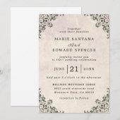 Invitation Mariage personnalisé élégant et gai (Devant / Derrière)