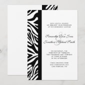 Invitation Mariage personnalisé noir et blanc (Devant / Derrière)