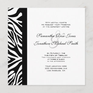 Invitation Mariage personnalisé noir et blanc