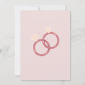 Invitation Mariage Personnalisé Rose Moderne Blanc (Dos)