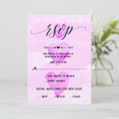Invitation Mariage personnalisé RSVP coeurs traditionnels (Debout devant)