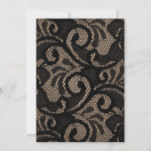 Invitation Mariage personnalisé toile de jute, lin et dentell (Dos)