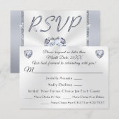 Invitation Mariage Personnaliser étonnant, RSVP avec choix de (Devant / Derrière)